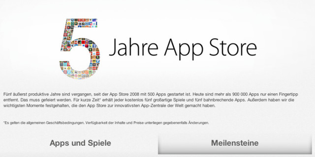 5 Jahre App Store von Apple