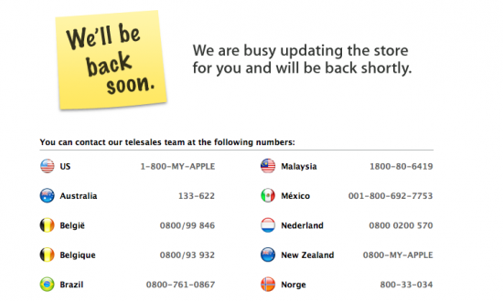 Apples Online Store ist geschlossen