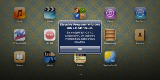 App bei älterer iOS Version neu installieren