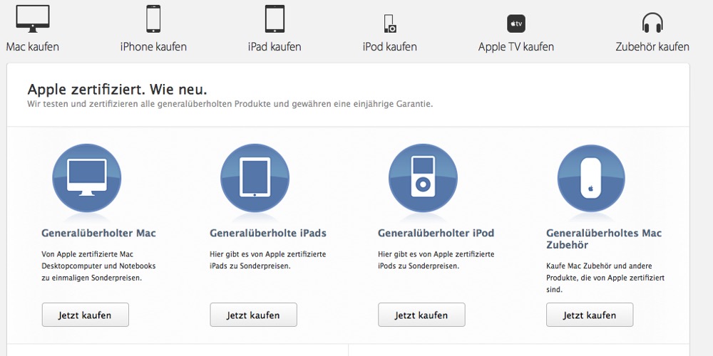 Apple Produkte günstiger kaufen