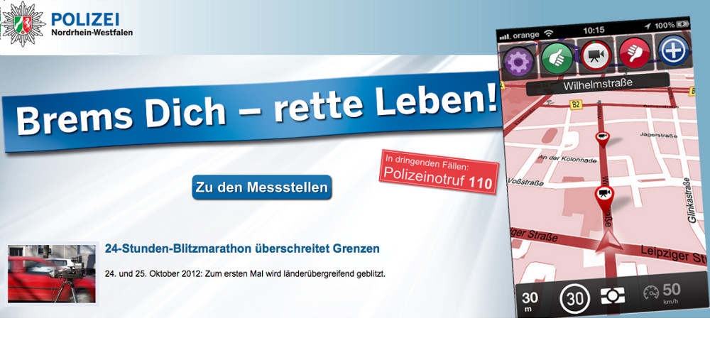 Skobbler Blitzermarathon NRW
