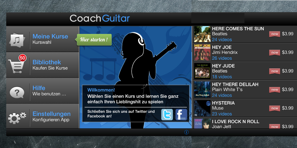 Guitarre lernen mit der App Coach Guitar