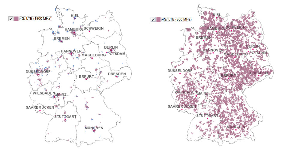 Deutsche Telekom LTE Netzabdeckung September 2012