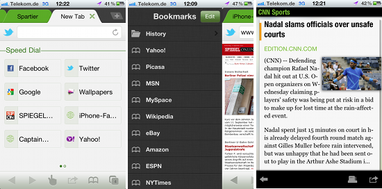 Alternativen für Safari: Dolphin Browser