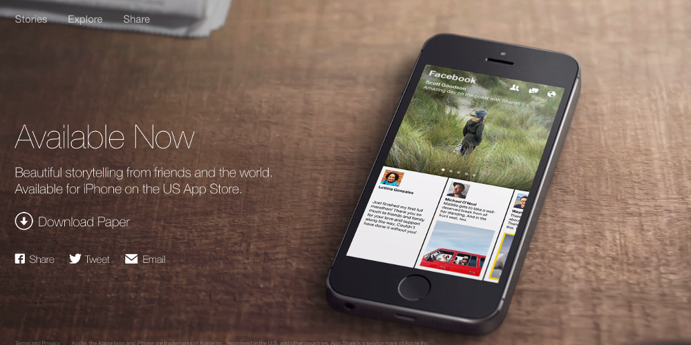 Paper App von Facebook
