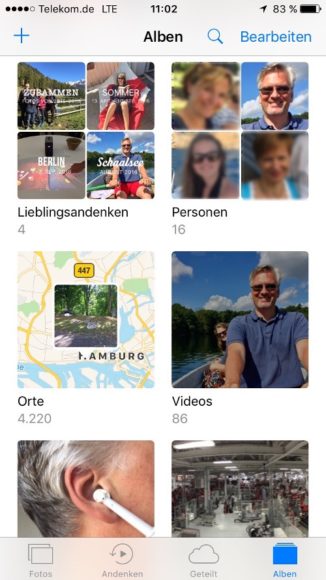 Fotos Alben iOS 10