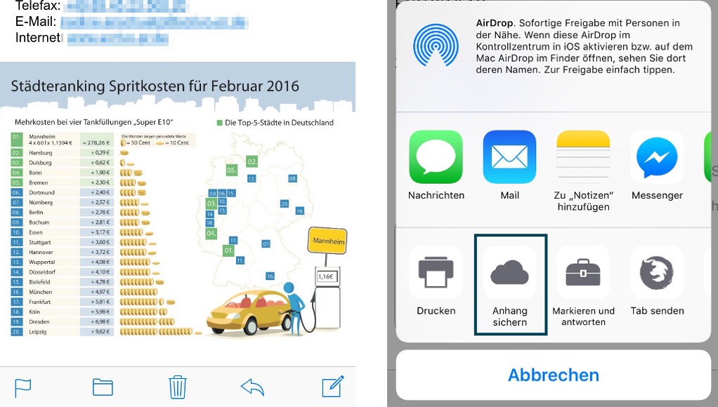 iCloud Mail Anhänge
