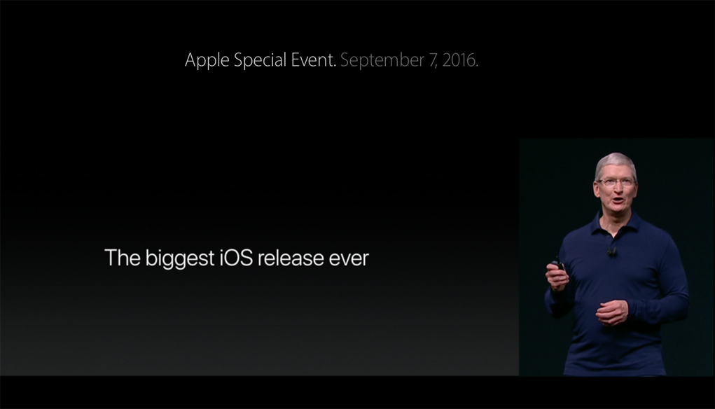 Tim Cook präsentiert iPhone 7 mit iOS 10