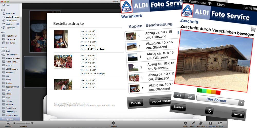 Fotoabzüge Aldi Apple iPhone 5 iPhoto
