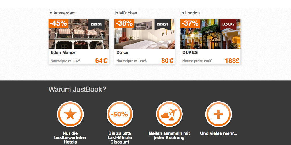Mit Just Book günstige Hotelzimmer finden