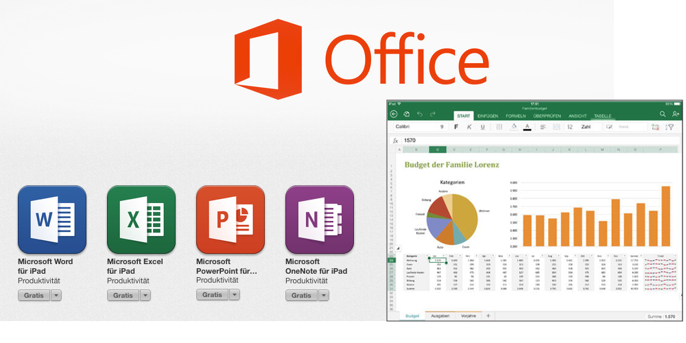 Microsoft Office Apps für iPad