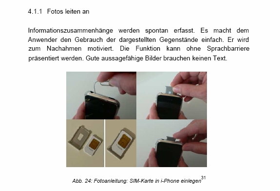Projektarbeit: Sprachneutrale Anleitung mit iPhone-Beispiel