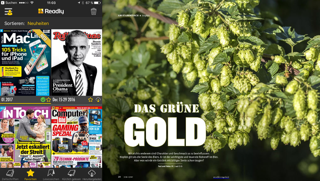 Readly Magazin App