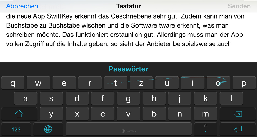 Tastatur iOS 8