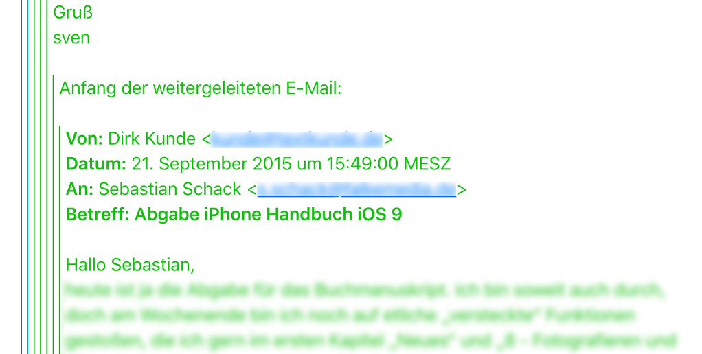 Zitatebene verringern